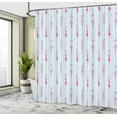 thumbnail image 4 of Ambesonne Arrow Shower Curtain, Tribal Hand Drawn Boho Art, 69"Wx84"L, Pastel Pink, 4 of 4