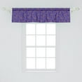 thumbnail image 2 of Paisley Window Valance Pack of 2, Oriental Persian Culture Style Ethnic Leaves Motif in Ornamental Effects, Rod Pocket Curtain Valances for Kitchen Bedroom, 54" X 12", Blue Violet Purple, by Ambesonne, 2 of 3