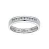 Personalized Sterling Silver CZ Wedding Band