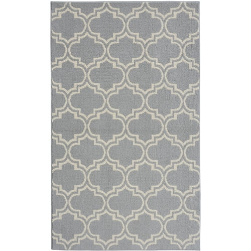 Garland Rug Silhouette 5 ft. x 7 ft. Area Rug Silver/Ivory - Walmart.com