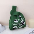 thumbnail image 5 of Unique Bargains 1 Pc Knitted Wrist Bag Cute Animal Pattern Gift Bag Green, 5 of 5