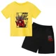 thumbnail image 2 of Conjunto de camiseta y pantalones cortos de manga corta para niño y niña, traje informal de moda para niño, 2 piezas, con estampado de baño Skibidi, 2 of 5