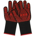 thumbnail image 1 of unbranded 1Pair Red Protective Heat Resistant Gloves for Cooking Barbecue Oven Use Breathable and, 1 of 7