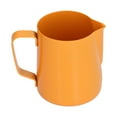 thumbnail image 2 of Frothing Pitcher, 400ml Stainless Steel + PTFE Frothing Jug With Comfortable Handle For Home For Kitchen Orange, 2 of 8