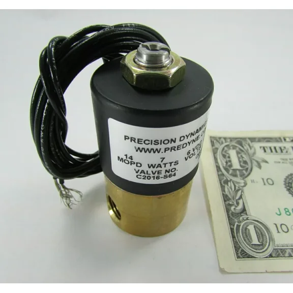 Precision Dynamics 1/8" Brass Solenoid Valves 6Vdc 2-Way Nc 14 Mopd 7W C2016-S64
