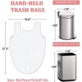 thumbnail image 2 of OKKEAI  15l White Tie Handles Bthroom Garbage Bags, Small Trash Bags ,78 per pack, for Toilet,Bedroom,Office., 2 of 6