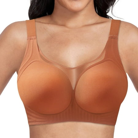 Blphud Bras for Women Plus Size Stretchy Sports Bras for Women Women s without Underwire Seamless Bra Breathable Bralette Women s Bra T Shirt Sleep Bra Lingerie Sports Bras for Women Orange XL
