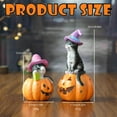 thumbnail image 3 of Halloween Pumpkin Cute Kitten Ornament-Halloween Decorations-Halloween On Pumpkin Figurines Halloween Decorations Indoor Resin Cat with Witch Hat Home Decor Statue for Home Table Room, 3 of 9