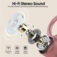 thumbnail image 3 of Auriculares inalámbricos Poounur H9 Bluetooth 5.3 Sport 50H Rose Gold, 3 of 7