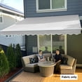 thumbnail image 3 of Fabric Replacement for 10 x 8 feet Retractable Patio Awning Silver Gray, 3 of 8