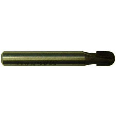 

Magnate 801 Core Box 2 Flute Carbide Tipped Router Bit — 1/4 Cutting Diameter; 1/4 Shank Diameter; 1/4 Cutting Length; 1/8 Radius; 1-1/4 Shank Length