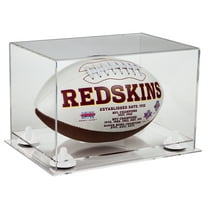 Deluxe Clear Acrylic Football Display Case with White Risers and Clear Base (A004-WR)