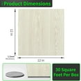 thumbnail image 3 of 30-Pack 12×12in Vinyl Flooring Tiles - Effortless Peel and Stick Floor Tiles for Kitchen, Dining Room, Bedrooms, 30 Sq. Ft (Wood Texture), 3 of 6