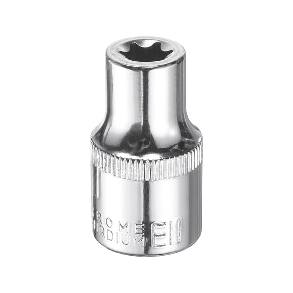 Uxcell E-Torx Socket 1/2" Drive E11 Star Socket 1.5" Length 6 Point Spline Sleeve
