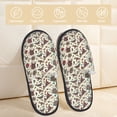 thumbnail image 2 of Fotbe Insects A Pantuflas Peludas para Mujer con Estampado, Zapatillas de Peluche, Zapatos de Invierno para Casa, Uso Interior y Exterior-Medium, 2 of 8