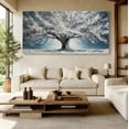 thumbnail image 6 of Large White Trees of Life Canvas Wall Art, Creative Trees Decor Painting Canvas Print for Living Room, Bedroom, Office Decorations, Gifts for Men, 6 of 7