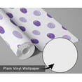 thumbnail image 6 of S4Sassy Polka Dot Print Wallpaper- Purple Wall Covering,25"x 120" Self-Adhesive Textured Vinyl Wall Paper, Wallwrap, DIY Walls Covering for Kids Bedroom, Kid's room wall decor, Playroom wallpaper, 6 of 9