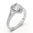 thumbnail image 2 of BEST Jewel 14K White Gold Plated Ring - Pear Cut 1.5 Ct Moissanite Ring for Women - Split Shank Halo Wedding Anniversary Jewelry - Stunning Engagement Ring - Gift for Cherished Memories, 2 of 4