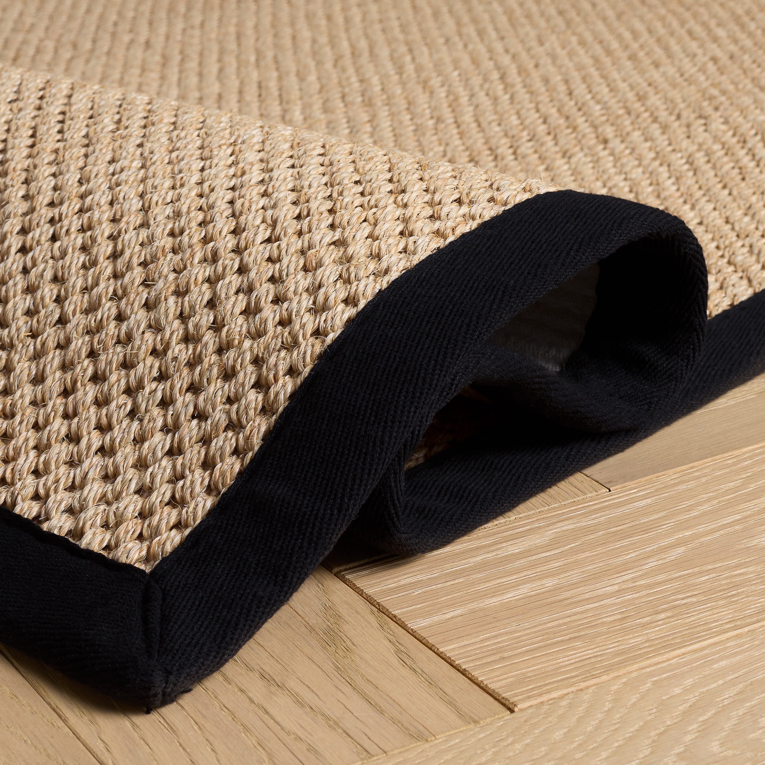 Safavieh Natural Fiber Jovana Solid Runner Rug, Maize/Black, 2'6" x 8'