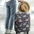 thumbnail image 2 of Purple Cartoon Dinosaurs Leaves Pattern Luggage Cover Fashion Suitcase Cover Baggage Covers Fit 25-28 Inch Luggage (Go Travel), 2 of 5