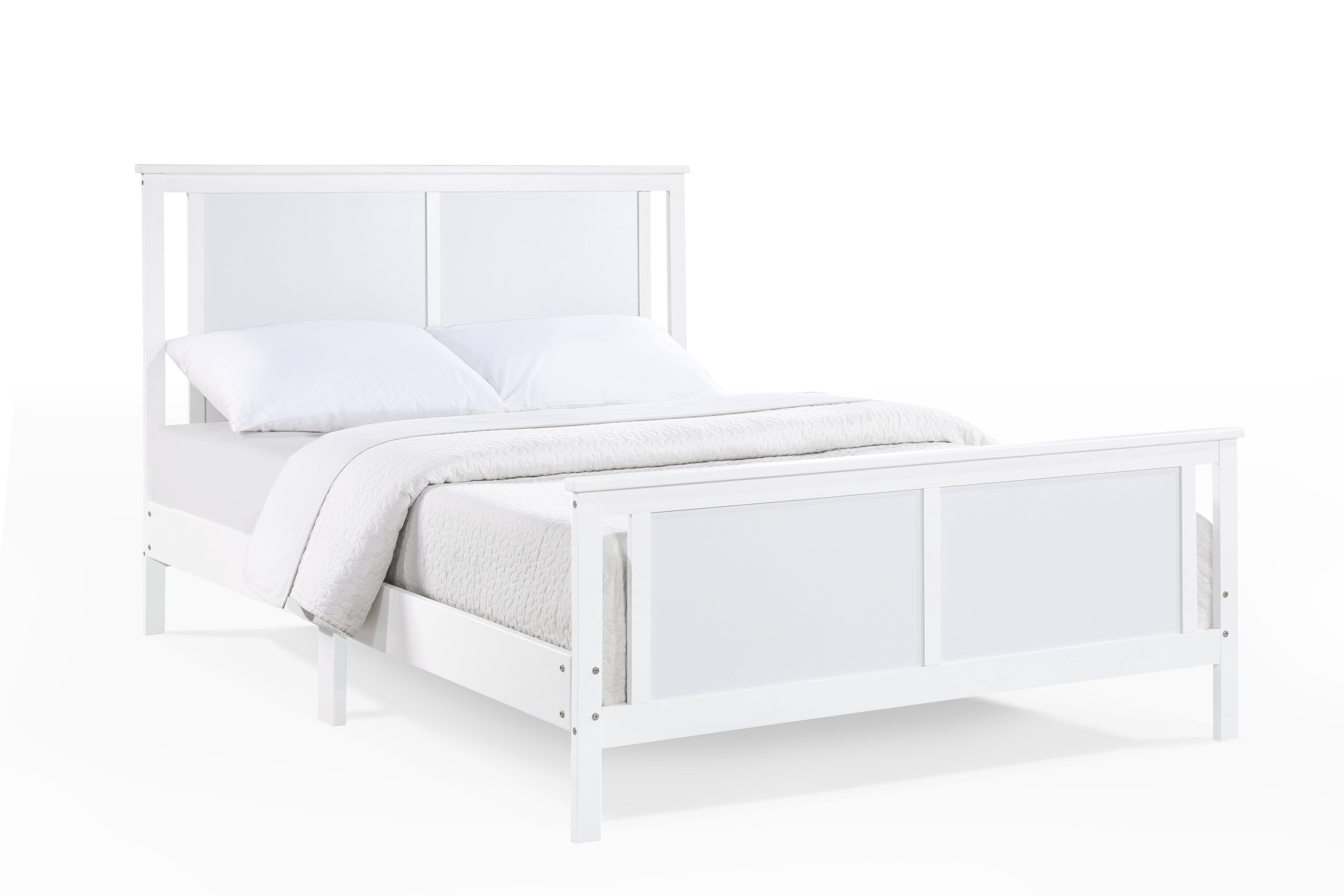 Olive & Opie Connelly Full Bed White/Rockport Gray
