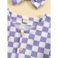 thumbnail image 6 of Bagilaanoe Toddler Baby Girl Plaid Dress Long Sleeve A-line Button-Down Dresses + Hairpin 6M 12M 18M 24M 3T 4T Casual Swing Tunic Tops, 6 of 9