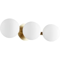 ML Lighting 3513-MB/BN Three-Light Vanity Fixture In Black - Bathroom Mirror Light