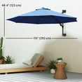 thumbnail image 3 of Outsunny Parasol Mural d'Extérieur pour Patio avec Rotation et Manivelle, Bleu, 3 of 10