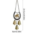 thumbnail image 3 of Fufafayo Metal Wind Chime, Wind Chime, Metal Horseshoe Shaped Bells, Outdoor Garden Courtyard Decor, Terrace Patio Hanging Ornament, Melodious Relaxation Gift, 3 of 6