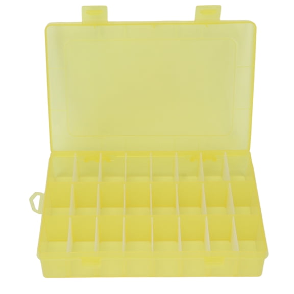24 Grids Storage Box Clear Plastic Removable Grid Compartment Organizer Box for Beads Art DIY Crafts Jewelry