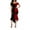 RedRose, variant on KISSMODA Women Dresses Summer Dress V-Neck Short Sleeve Cocktail Dress Ruffles Formal Bodycon Party Dress