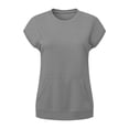 thumbnail image 7 of Kangaroo Pocket Cap Sleeve Crew Neck Sweatshirt Solid Loose Hoodless Casual Pullover Top for Women Spring Fall Daily Wear S-XXL, 7 of 7