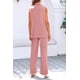 thumbnail image 4 of Conjunto PRETTYGARDEN Chaleco sin Mangas Pantalones Palazzo Rosa Claro M, 4 of 8