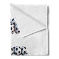 thumbnail image 2 of Letter F Soft Flannel Fleece Throw Blanket, Creative Game Day Themed Letter with Soccer Balls Stacked Arrangement, Cozy Plush for Indoor and Outdoor Use, 50" x 70", Black and White, by Ambesonne, 2 of 5
