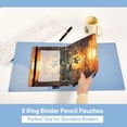 thumbnail image 5 of Duck on Water with Sunset 2 Pack Pencil Pouch for 3 Ring Binder Smooth Zipper Folders with Pockets Clear Window Pencil Case, 5 of 6