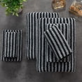 thumbnail image 3 of Green Essen 4 Pack Bath Towel Set Soft Bath Sheet 650 GSM Thick Oversized Bath Shower Towels 35"x70" Absorbent Large Bathroom Towels Quick Dry Microfiber Towels Set for Hotel SPA,Black, 3 of 7