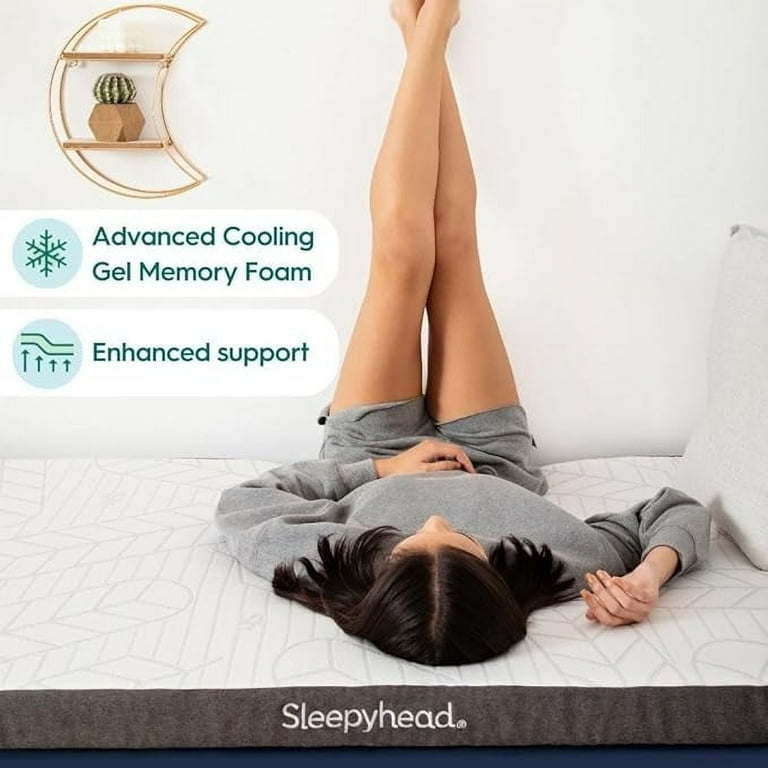 Sleepyhead Gel Memory Foam Mattress Topper, Twin XL, 3-Inch