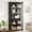 Black, variant on Fnova 71" 5-Tier Tall Bookshelf, Industrial Wood Bookcase with Metal Frame, Floor Standing Display Storage Shelves for Home Office, Living Room, Bedroom