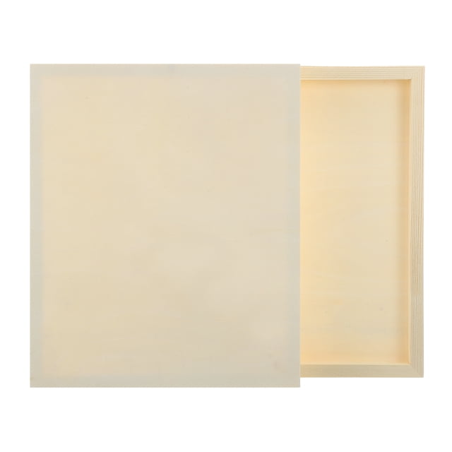 Uxcell 2Pcs Tableros de Lienzo de Madera, 10x12 Pulgadas Lienzos de Arte de Madera Cuadrados sin Terminar para Pintura, Manualidades, Proyectos de DIY, Arte de Vertido