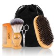 thumbnail image 1 of Jinsinto Set of 4 beard combs and brushes for men, 1 of 5