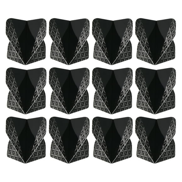 Unique Bargains Fléchettes de Vol, Lot de 12 Accessoires de Fléchettes Standard pour Animaux Style Géométrique, Noir, Gris