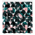 thumbnail image 2 of Ambesonne Geometric Shower Curtain, Retro Pattern Modern Art, 69"Wx84"L, Dark Turquoise, 2 of 4