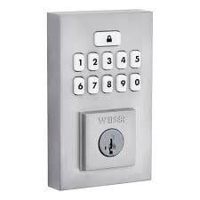 Weiser SmartCode Contemporary Satin Chrome Keyless Entry Door Lock/Deadbolt