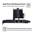 thumbnail image 6 of Fenvi Dual Port 2.5GbE PCIe Network Adapter Card with Intel I226 Chip, 2500Mbps RJ45 Ethernet Lan Card for Desktop PC - Supports Windows & Mac OS, 6 of 7
