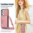 thumbnail image 4 of Tarise Galaxy A53 Wallet Case Cover for Women Men, Glitter PU Leather Crossbody/Shoulder Strap RFID Blocking Kickstand Magnetic Clasp Phone Case for Samsung Galaxy A53 5G 6.5 inch 2022, Pink, 4 of 10