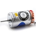 thumbnail image 2 of Tignapoo High Torque 550 Brushed Motor with Waterproof Stainless Steel Shell, Replaceable Carbon Brushes, 37T, Silver Finish, Compact Design 9.5x5x4.5cm, 211g, 2 of 6