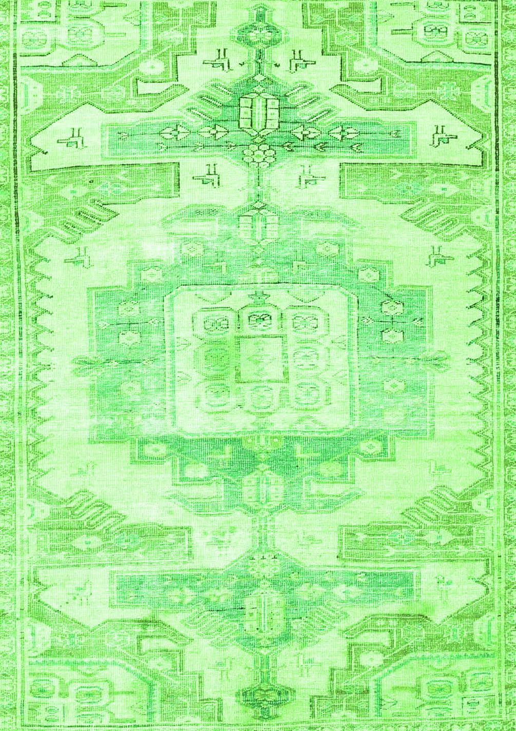 Ahgly Company Indoor Rectangle Persian Green Traditional Area Rugs, 2 ...