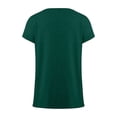 thumbnail image 4 of FASHOFT Short Cap Sleeve Shirts for Women Soft Basic Round Neck T-Shirt Spring Summer Casual Tees Green L, 4 of 5