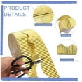 thumbnail image 4 of Gold Bulletin Board Border,3.9"x24.6ft Corrugated Wavy Border for Birthday,Portabe Burlap Scalloped Border for DIY Project,Party Decoration, 4 of 5