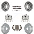 thumbnail image 1 of Transit Auto Front Rear Disc Brake Caliper Coated Rotors Drums Ceramic Pads Kit (8Pc) for Car Chevrolet Aveo Pontiac Aveo5 Wave Spark G3 Suzuki Swift+ Wave5 KCG-100415T, 1 of 11